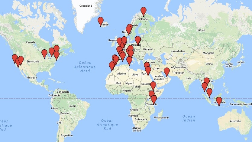 Liste aéroports Hashtag Voyage