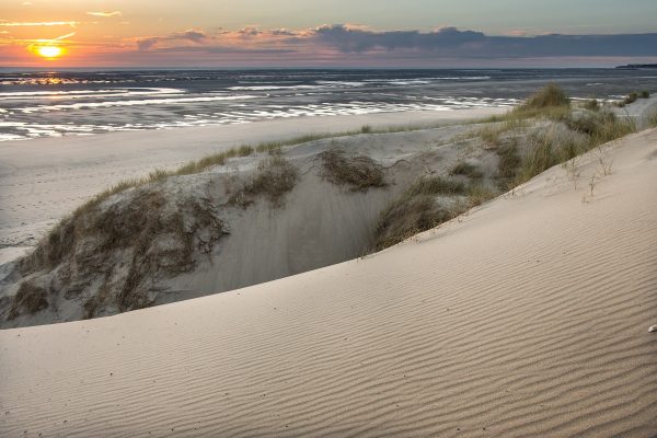 Le coucher de soleil au Touquet, depuis les dunes
