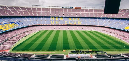 L'intérieur du stade du Camp Nou à Barcelone