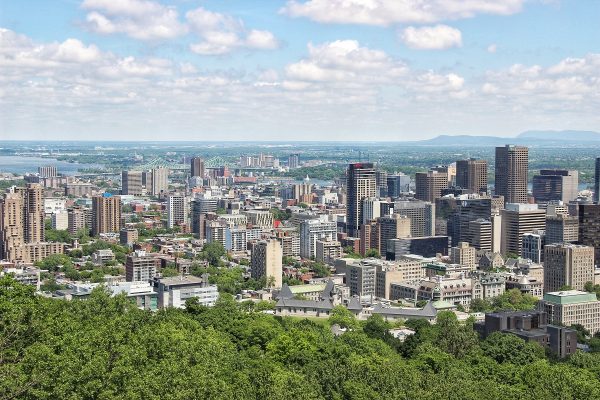 Le panorama depuis le chalet du Mont Royal de Montreal
