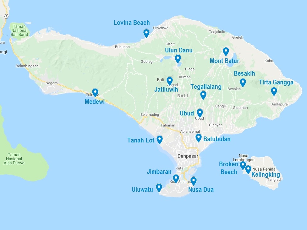 Карта остров бали где находится. Карта Бали по районам. Бали барат Бали. Карта острова Бали с районами. Район Улувату Бали на карте.