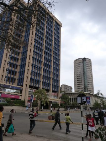 Dans le centre-ville de Nairobi