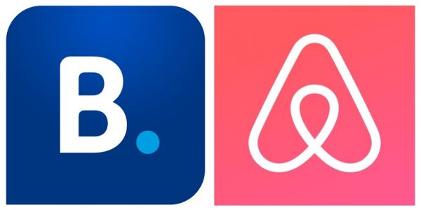 Logos Booking et Airbnb