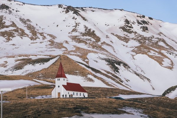 Eglise de Vik en hiver