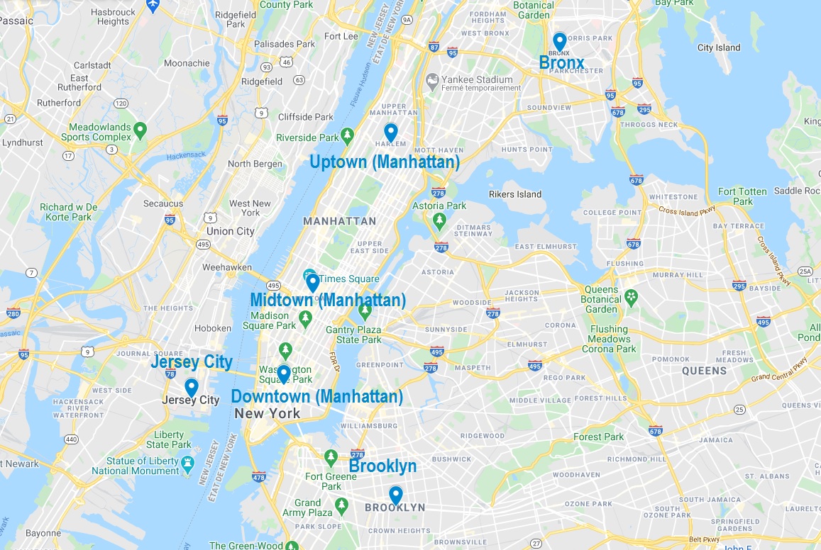 Quartiers Airbnb à New-York