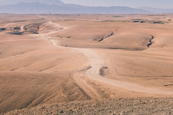 Paysage dans le désert d'Agafay