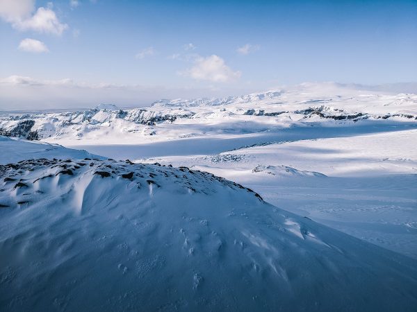 Paysage d'un glacier dans le sud de l'Islande