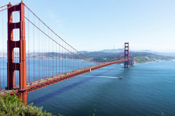 Point de vue sur le Golden Gate et San Francisco depuis les hauteurs